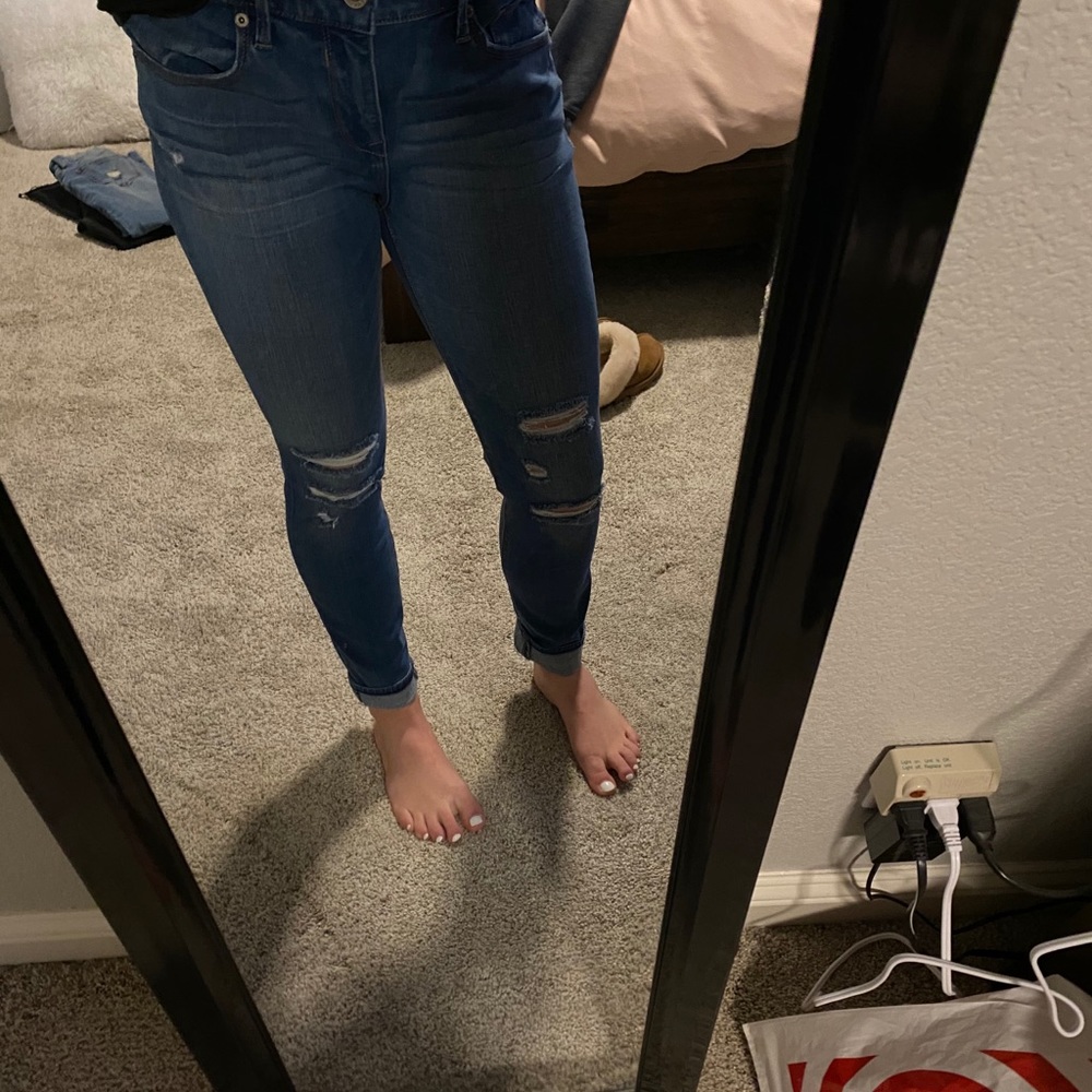 Express ripped jeggings size 8 short